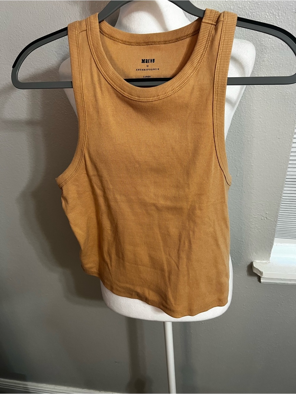 The Blair Baby Tee by Maeve Brown Light Sleeveless Cropped Racerback Large - Picture 10 of 11